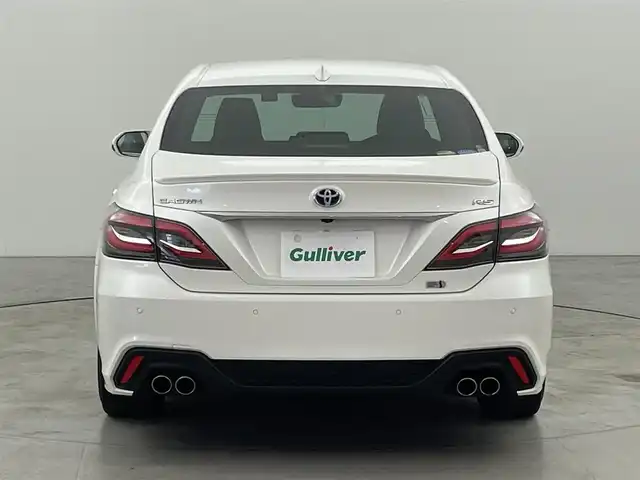 トヨタ クラウン ハイブリッド RS 福岡県 2020(令2)年 4.6万km ホワイトパールクリスタルシャイン 純正ナビ／フルセグＴＶ　/バックカメラ　/前方ドラレコ　/ＥＴＣ　/トヨタセーフティセンス　/アクセル踏み間違い防止　/ＭＴモード付ＡＴ　/シートヒーター／ベンチレーション　/ステアリングヒーター　/純正１８インチＡＷ