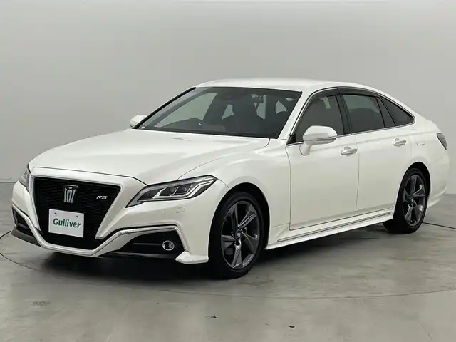 トヨタ クラウン ハイブリッド RS 福岡県 2020(令2)年 4.6万km ホワイトパールクリスタルシャイン 純正ナビ／フルセグＴＶ　/バックカメラ　/前方ドラレコ　/ＥＴＣ　/トヨタセーフティセンス　/アクセル踏み間違い防止　/ＭＴモード付ＡＴ　/シートヒーター／ベンチレーション　/ステアリングヒーター　/純正１８インチＡＷ