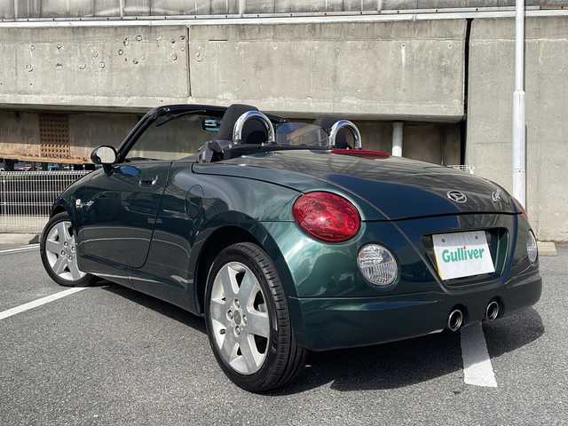 ダイハツ コペン アクティブトップ 愛知県 2011(平23)年 10.4万km ダークグリーンマイカ 電動オープン/社外ディスプレイオーディオ（ATOTO)/前席シートヒーター/純正15インチアルミホイール/ETC/フォグランプ/純正フロアマット/保証書/スペアキー