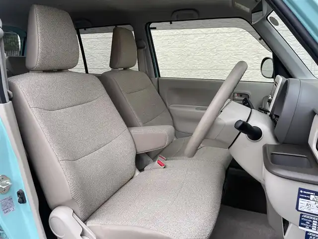 スズキ ラパン G 埼玉県 2021(令3)年 4.3万km フレンチミントPM /社外CD/Bluetooth/AUX/USB//シートヒーター//スマートキーx2//衝突軽減ブレーキ//車線逸脱警報//Wエアバッグ//ABS//横滑り防止装置//バックソナー//アイドリングSTOP//オートライト//プライバシーガラス//ドアバイザー//社外アルミホイール//新車時保証書//取扱説明書