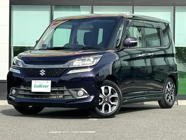 スズキ ソリオ バンディット Fリミテッド 和歌山県 2017(平29)年 3.5万km オフブルーM 社外8インチナビ（AVIC－RL90D）/バックカメラ/フルセグTV/衝突軽減ブレーキ/クルーズコントロール/レーンキープアシスト/オートライト/両側パワスラ/ビルトインETC/シートヒーター/レーダー探知機/LEDヘッドライト/フォグランプ/後席サンシェード