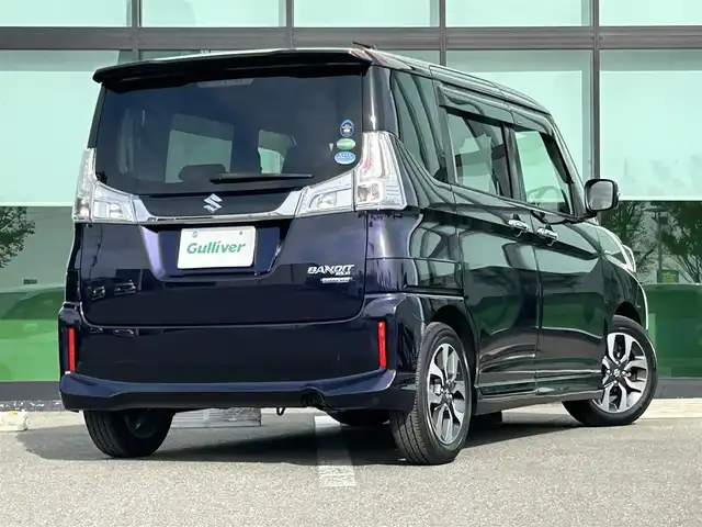 スズキ ソリオ バンディット Fリミテッド 和歌山県 2017(平29)年 3.5万km オフブルーM 社外8インチナビ（AVIC－RL90D）/バックカメラ/フルセグTV/衝突軽減ブレーキ/クルーズコントロール/レーンキープアシスト/オートライト/両側パワスラ/ビルトインETC/シートヒーター/レーダー探知機/LEDヘッドライト/フォグランプ/後席サンシェード