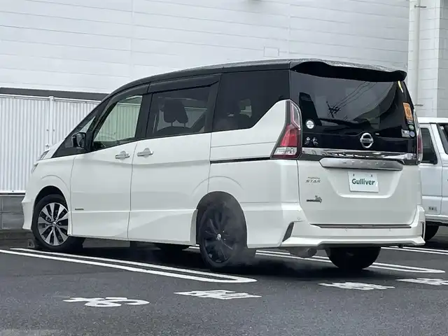 日産 セレナ ハイウェイスターVセレクションⅡ 群馬県 2019(平31)年 7.3万km ブリリアントホワイトパール 2トーン ワンオーナー/プロパイロット/インテリジェントパーキングアシスト/純正9型ナビ/純正フリップダウンモニター/フルセグTV/Bluetooth/CD/DVD/Blu-ray/純正ドライブレコーダー/アラウンドビューモニター/ビルトインETC/両側パワースライドドア/ハンズフリースライドドア/レーダークルーズコントロール/LEDヘッドライト/オートライト/ステアリングスイッチ/横滑り防止装置/前後コーナーセンサー/衝突軽減ブレーキ/レーンキープアシスト/W/サイド/カーテンエアバック/保証書/取扱説明書