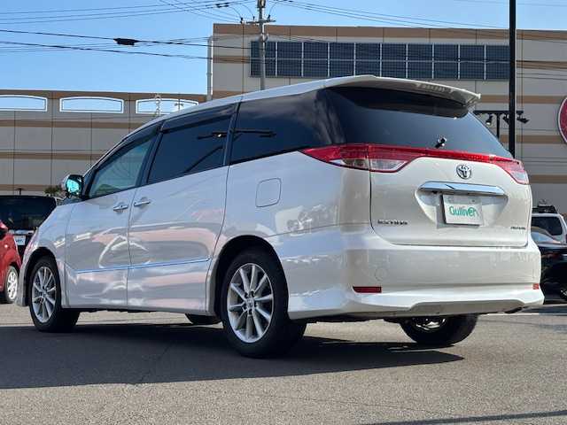 トヨタ エスティマ アエラス Gエディション 宮城県 2010(平22)年 9万km ホワイトパールクリスタルシャイン 登録時走行距離89763km/SDナビ/後席モニター/フルセグ/CD/DVD/オートライト/プッシュスタート/スマートキー/モデリスタエアロ/純正アルミホイール/純正フロアマット/両側パワースライド/バックカメラ