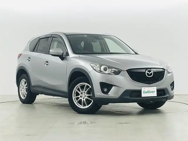 マツダ ＣＸ－５ XD 福島県 2014(平26)年 5.1万km アルミニウムメタリック ４ＷＤ　/ＳＤナビゲーション　/衝突被害軽減システム　/クルーズコントロール　/ＴＣＳ　/ＥＴＣ　/ステアリングスイッチ　/革巻きステアリング　/チルトステアリング　/サイドカメラ　/プッシュスタート　/・スマートキー/・スペアキー/オートライト/・フォグライト/レベライザー