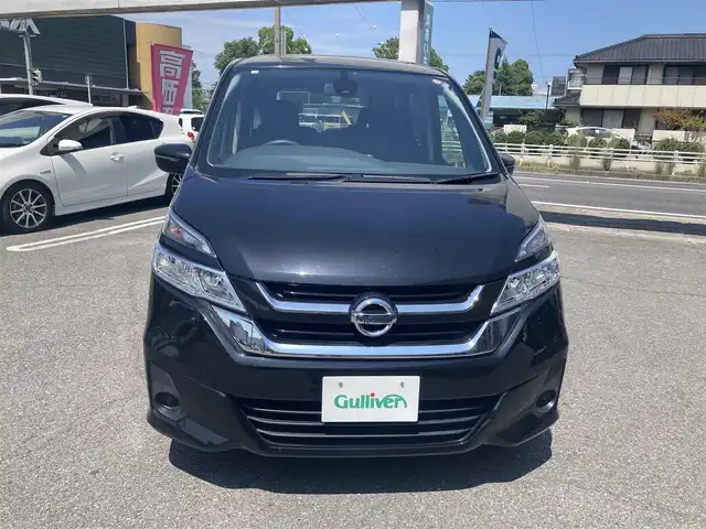 日産 セレナ X 愛知県 2016(平28)年 12.7万km ダイヤモンドブラック 車検　令和9年9月/エマージェンシーブレーキ/純正メモリーナビ/地デジ　フルセグ/Bluetoothオーディオ/バックカメラ/インテリジェントキー×2ケ/プッシュスタート/両側パワースライドドア/LEDヘッドライト/オートライト/クルーズコントロール/ビルトインETC/純正フロアマット