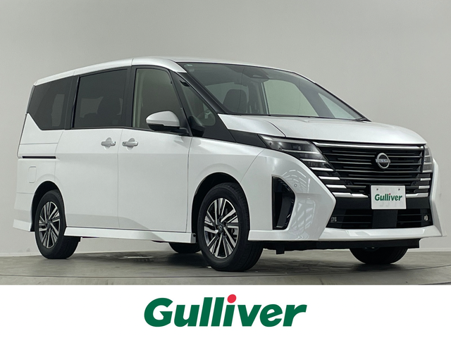 日産 セレナ e－パワー ハイウェイスター V 埼玉県 2025(令7)年 0.1千km ブリリアントホワイトパール プロパイロット　純正１２．３インチナビ　アラウンドビューモニター デジタルインナーミラー ブラインドスポットモニター 両側パワースライドドア 衝突軽減システム スペアキー 置くだけ充電 ETC