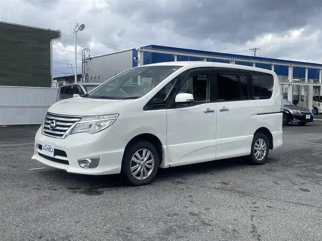 日産 セレナ ハイウェイスター Aセーフティ 山形県 2014(平26)年 9.9万km ブリリアントホワイトパール (株)IDOMが運営する【じしゃロン山形店】の自社ローン専用車両になります。/こちらは現金またはオートローンご利用時の価格です。/自社ローンご希望の方は別途その旨お申付け下さい。/メーカー純正ナビ/フルセグ/Bluetooth/HDD/AM/FM/CD/DVD/ETC/クルーズコントロール/両側パワースライドドア/アイドリングストップ/衝突軽減ブレーキ/横滑り防止装置/ISOFIX