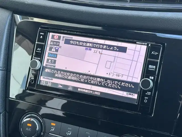 日産 エクストレイル 20S 静岡県 2018(平30)年 5.4万km ダイヤモンドブラック 純正7インチナビ/（Bluetooth/FM/AMCD/DVD）/ETC/４WD/リモコンキー/バックカメラ/オートライト/アイドリングストップ/純正フロアマット/合皮シート/フルフラットシート/リアウィンドウデフォッガー（曇り止め）/純正17SW