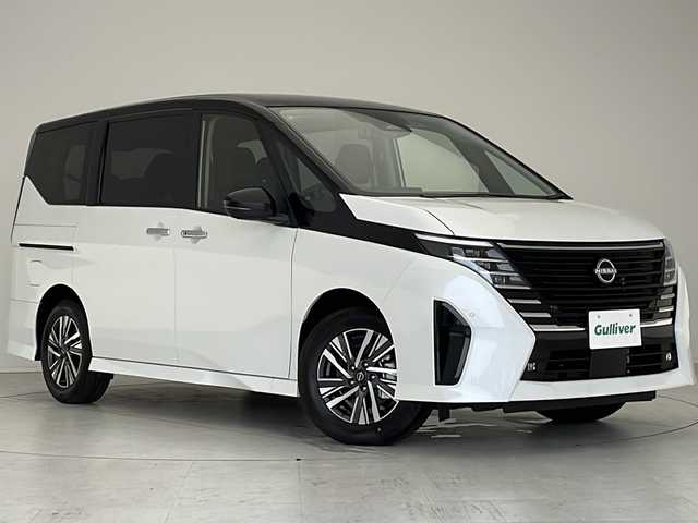 日産 セレナ e－パワー ハイウェイスター V 愛知県 2024(令6)年 0.1万km未満 パール 登録済未使用車/プロパイロット/衝突軽減システム/純正１２．３型ディスプレイオーディオ（ナビあり）/全方位カメラ/両側パワースライドドア/本革シート/フルセグTV/Bluetooth/バックカメラ/イージーオープン機能/コーナーセンサー/純正アルミホイール/ETC2.0 /ブラインドスポットモニター/LEDヘッドライト/インテリジェントミラー/リアオートエアコン/オートマチックハイビーム/置くだけ充電器/ステアリングスイッチ/スマートキー/プッシュスタート