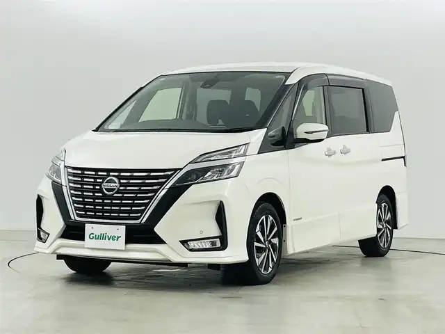 日産 セレナ ハイウェイスター V 福島県 2021(令3)年 2.3万km ブリリアントホワイトパール エマージェンシーブレーキ/・プロパイロット/・レーンアシスト/・ブラインドスポットモニター/・リアクロストラフィックアラート/・標識認識機能/・クリアランスソナー/純正ナビ/・フルセグTV/Bluetooth/CD/DVD/AUX/・バックカメラ/両側パワースライドドア/アイドリングストップ/電子パーキング/・オートホールド/革巻きステアリング/・ステアリングリモコン/プッシュスタート/・スマートキー/・スペアキー/LEDヘッドライト/・オートライト/・フォグライト/純正フロアマット/ドアバイザー