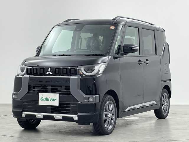 三菱 デリカミニ T プレミアム 福島県 2025(令7)年 0.1千km アメジストブラック 届出済未使用車　純正９型ディスプレイオーディオ　全周囲カメラ　電子ミラー　サイドデカール　マイパイロット　両側電動スライドドア　ハーフレザーシート　シートヒーター　ハンドルヒーター　ＬＥＤ　禁煙