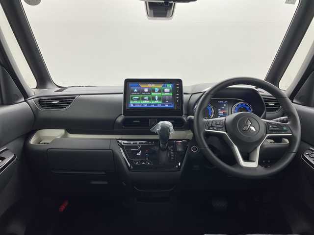 三菱 デリカミニ T プレミアム 福島県 2025(令7)年 0.1千km アメジストブラック 届出済未使用車　純正９型ディスプレイオーディオ　全周囲カメラ　電子ミラー　サイドデカール　マイパイロット　両側電動スライドドア　ハーフレザーシート　シートヒーター　ハンドルヒーター　ＬＥＤ　禁煙