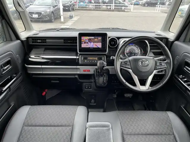 マツダ フレアワゴン カスタムスタイル ハイブリッド XT 石川県 2018(平30)年 8.6万km ブルーイッシュブラックパール3 4WD/ターボ/純正メモリーナビ/フルセグTV/LEDヘッドライト/ETC/ドライブレコーダー/両側パワースライドドア/スマートキー/プッシュスタート/電動ミラー/パドルシフト/クルーズコントロール/純正アルミホイール/ABS