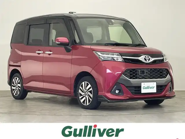 トヨタ タンク カスタムG S 滋賀県 2017(平29)年 2.2万km ブラックマイカ/マゼンダベリーメタリック 禁煙車/純正SDナビ/・NSCD-W66/・Bluetooth/CD/地デジTV/バックカメラ/両側自動スライドドア/LEDヘッドライト/革巻きステアリング/レーンキープ/クルーズコントロール/横滑り防止/アイドリングストップ/純正１４AW/ウィンカーミラー/プッシュスタート/スマートキー
