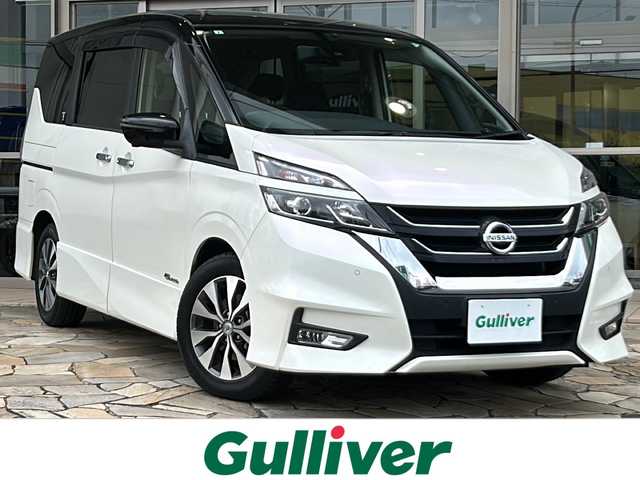日産 セレナ ハイウェイスター Vセレクション 静岡県 2017(平29)年 8.3万km ブリリアントホワイトパール 2トーン 純正ナビ/・SD/・MUSIC STOCKER/・FM/AM/・フルセグTV/・WALKMAN/USB/・CD/DVD/Blu-ray/・Bluetooth/・iPod/主要装備/・アラウンドビューモニター/・プロパイロット/・クリアランスソナー/・ＥＴＣ/・サイドカーテンエアバッグ/・パーキングアシスト/・リアクーラー/・ハンズフリースライドドア/・アイドリングストップ/・ＬＥＤヘッドライト/・電動パーキング/・純正フロアマット/・プッシュスタート