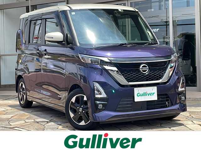 日産 ルークス HWS X プロパイロットED 静岡県 2020(令2)年 4.3万km パープルⅡ 【主要装備】/純正ナビ　/両側パワースライドドア/アラウンドビューモニター　/純正ドライブレコーダー　/アイドリングストップ　/電動パーキングブレーキ　/ブレーキホールド　/ＥＴＣ　/ステアリングスイッチ　/サーキュレーター　/純正１４インチアルミホイール/プリクラッシュセーフティ/プロパイロット/ソナー/プッシュスタート/スマートキー