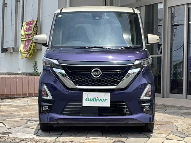 日産 ルークス HWS X プロパイロットED 静岡県 2020(令2)年 4.3万km パープルⅡ 【主要装備】/純正ナビ　/両側パワースライドドア/アラウンドビューモニター　/純正ドライブレコーダー　/アイドリングストップ　/電動パーキングブレーキ　/ブレーキホールド　/ＥＴＣ　/ステアリングスイッチ　/サーキュレーター　/純正１４インチアルミホイール/プリクラッシュセーフティ/プロパイロット/ソナー/プッシュスタート/スマートキー
