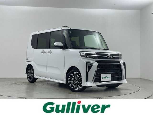 ダイハツ タント カスタム RS 埼玉県 2025(令7)年 0.1万km未満 シャイニングホワイトパール 届出済未使用車/純正ディスプレイオーディオ（Bluetooth/AM/FM）/フルセグTV/バックカメラ/横滑り防止装置/盗難防止装置/オートライト/LEDヘッドライト/衝突軽減システム/純正15インチアルミホイール/両側パワースライドドア/スマートキー