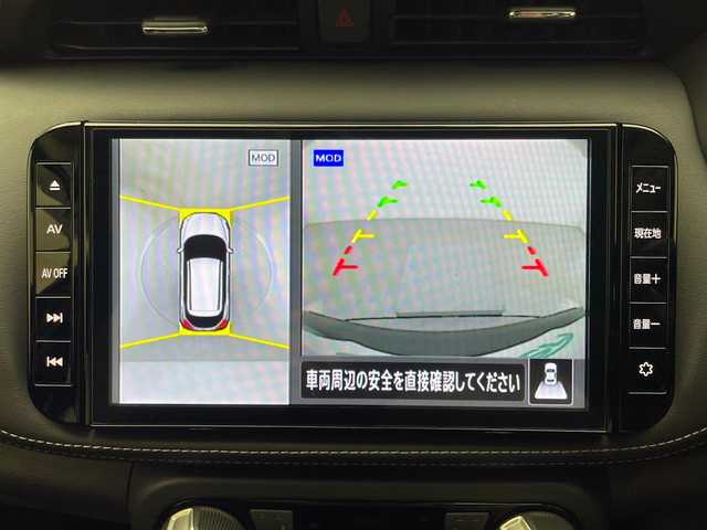 日産 キックス X 兵庫県 2023(令5)年 1.8万km ピュアブラック 純正SDナビ/（フルセグ/CD/DVD/SD/Bluetooth）/アラウンドビューモニター/ビルトインETC/純正前方ドライブレコーダー/ハーフレザーシート/シートヒーター（D/N席）/ステアリングヒーター/インテリジェントルームミラー/ルーフレール/プロパイロット/エマージェンシーブレーキ/ACC/LKA/PCK/コーナーセンサー/純正マット・バイザー/LEDヘッドライト/LEDフォグ/オートハイビーム/純正17インチアルミホイール/エアロ（リアスポイラー）