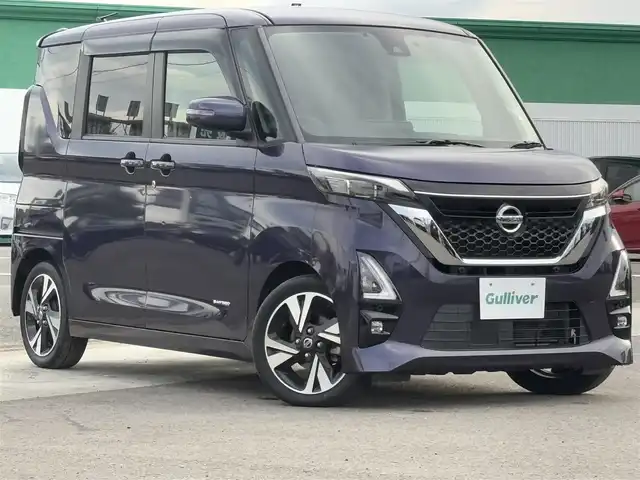 日産 ルークス HWS Gターボ プロパイロットED 徳島県 2020(令2)年 4.6万km アメジストパープル 純正9インチナビ/（Bluetooth/DTV/CD/DVD/FM/AM）/全方位カメラ/両側電動スライドドア/ICターボ/プロパイロット/衝突軽減/車線逸脱警報/前後コーナーセンサー/踏み間違い防止/後席テーブル/LEDヘッドライト/ブレーキホールド/ETC/純正ドラレコ