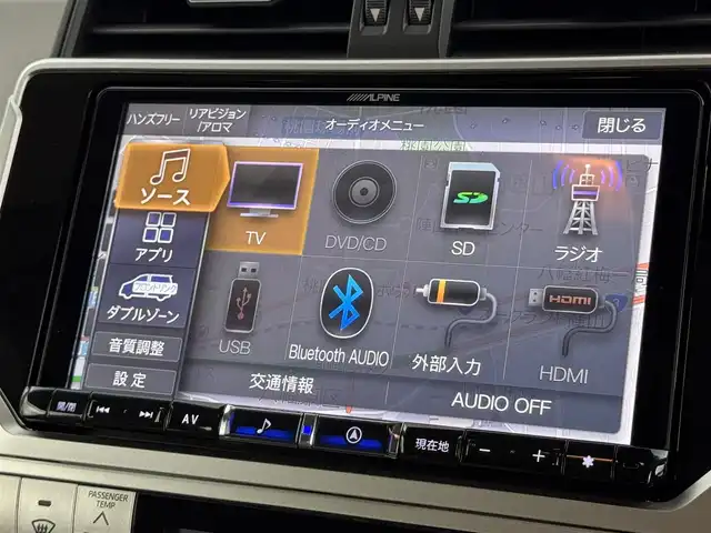 トヨタ ランドクルーザー プラド TX Lパッケージ 福岡県 2022(令4)年 3.4万km ホワイトパールクリスタルシャイン ムーンルーフ/７人乗り　/アルパインナビ／フルセグＴＶ　/バックカメラ　/ＥＴＣ　/ドラレコ　/トヨタセーフティセンス　/アクセル踏み間違い防止　/シートベンチレーション／ヒーター　/パワーシート　/純正１９インチＡＷ