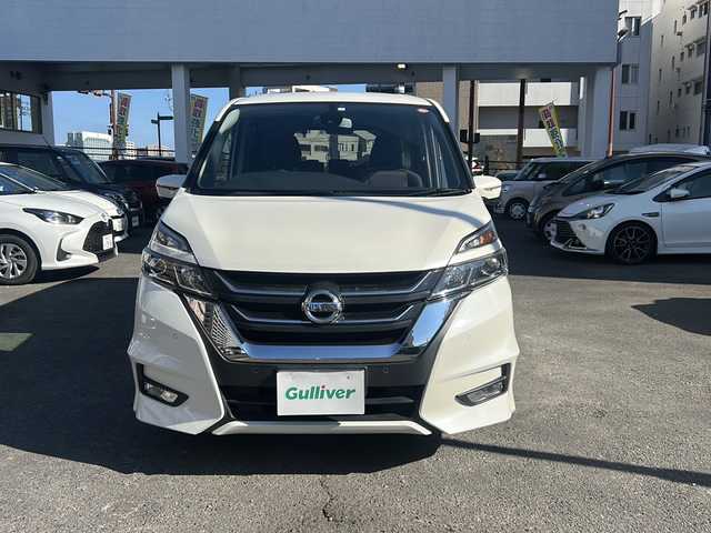 日産 セレナ ハイウェイスター プロパイロットED 宮崎県 2017(平29)年 12.5万km ブリリアントホワイトパール 純正メモリーナビ MM316D-W/（ＡＭ/ＦＭ/ＣＤ/ＤＶＤ/ＤＴＶ/ＢＴ)/レーダークルーズコントロール　/バックカメラ　/ＥＴＣ　/両側パワースライド　/ウォークスルー　/オートライト　/衝突被害軽減システム　/純正アルミホイール/コーナーセンサー前後/横滑り防止装置/社外フロアマット/スペアキー