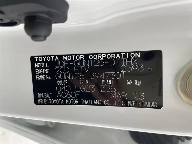 トヨタ ハイラックス Z GRスポーツ 群馬県 2023(令5)年 0.9万km スーパーホワイトⅡ 純正ベッドライナー/純正ハードトノカバー/GRサイドステップ/GR専用ハーフレザー/GRフロアマット/GRドアバイザー/＝＝＝＝＝/純正8インチディスプレイオーディオ/・AM/FM/Bluetooth/apple carplay/andoroid auto/＝＝＝＝＝/純正８インチディスプレイオーディオナビ　パノラミックビューモニター　ＥＴＣ２．０　前後ドラレコ　純正ベッドライナー　純正ハードトノカバー　ＧＲ専用ハーフレザーシート　パワーシート　４ＷＤ　禁煙車