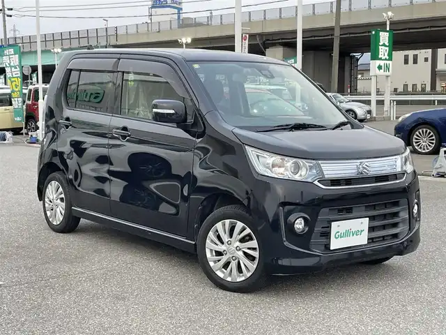 スズキ ワゴンＲ スティングレー X 石川県 2014(平26)年 7.4万km 黒 4WD/社外メモリーナビ/ワンセグTV/HIDヘッドライト/ETC/スマートキー/プッシュスタート/電動ミラー/レーダーブレーキ/Wエアバッグ