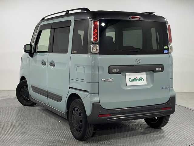 マツダ フレアワゴンタフスタイル 広島県 2020(令2)年 2.3万km ライトブルー 禁煙/純正ナビ/・Bluetooth/・フルセグTV/・USB入力端子/両側パワースライドドア/LEDライト/・オートライト/・フォグランプ/シートヒーター/車線逸脱警報機能/ふらつき警報機能/先行車発進お知らせ機能/リアパーキングセンサー/誤発進抑制機能/ＳＲＳエアバッグ(運転席/助手席/サイド)/オートエアコン/折り畳み式シートバックテーブル