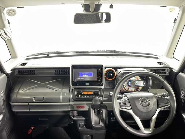 マツダ フレアワゴンタフスタイル 広島県 2020(令2)年 2.3万km ライトブルー 禁煙/純正ナビ/・Bluetooth/・フルセグTV/・USB入力端子/両側パワースライドドア/LEDライト/・オートライト/・フォグランプ/シートヒーター/車線逸脱警報機能/ふらつき警報機能/先行車発進お知らせ機能/リアパーキングセンサー/誤発進抑制機能/ＳＲＳエアバッグ(運転席/助手席/サイド)/オートエアコン/折り畳み式シートバックテーブル
