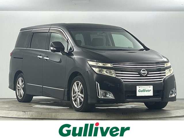 日産 エルグランド 250ハイウェイスター 愛知県 2010(平22)年 7.3万km ファントムブラック 純正7インチナビ/フルセグテレビ/全方位カメラ/ETC/両側電動スライドドア/純正１８インチアルミホイール/純正フロアマット/オートライト/LEDヘッドライト/ドアバイザー/スマートキー/プッシュスタート/USB端子