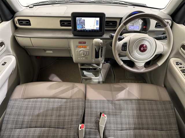 スズキ ラパン ＬＣ L 愛媛県 2022(令4)年 1.3万km フォーンベージュM ・KENWOOD彩速ナビ（MDV-D409BT)/　ワンセグTV　Bluetooth DVD再生可/・ドライブレコーダー/・シートヒーター　/・衝突被害軽減ブレーキ　/・レーンキープアシスト　/・ＵＳＢ充電