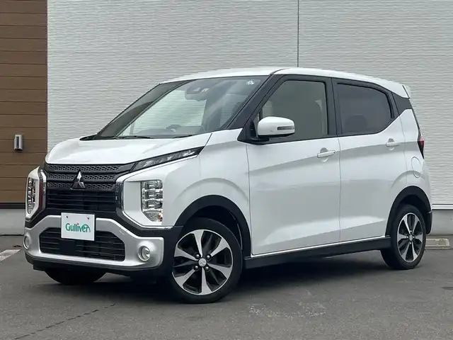 三菱 ｅＫクロス T 秋田県 2021(令3)年 8.7万km シルキーホワイト ４WD/LEDヘッドライト/純正ナビ/衝突軽減システム/フルセグ/全方位カメラ/純正アルミ/スマートキー/アイドリングストップ/コーナーセンサー/プッシュスタート/クルーズコントロール/ダウンヒルアシストコントロール/パーキングアシスト/ステアリングスイッチ/前席シートヒーター/ドライブレコーダー/ETC/純正フロアマット/純正ドアバイザー/オートライト/オートエアコン/パワーステアリング/パワーウィンドウ/横滑り防止/レベライザー/電動格納ウィンカーミラー/保証書/記録簿