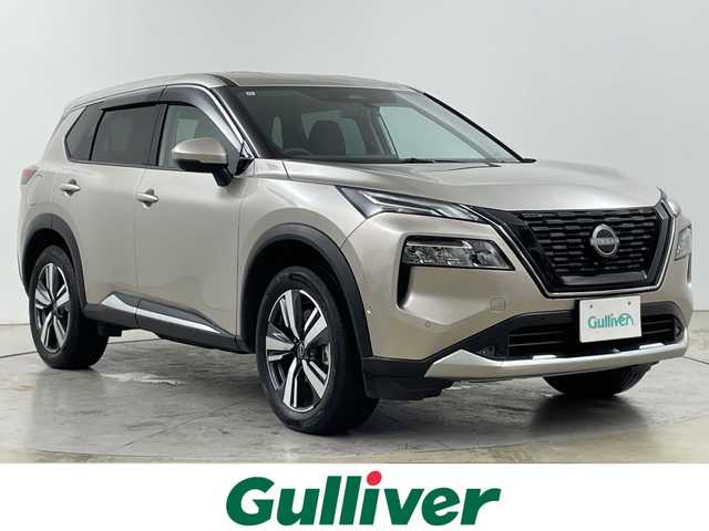 日産 エクストレイル G e－4ORCE 道央・札幌 2024(令6)年 1.5万km シェルブロンドM ・4WD/・ワンオーナー/・純正ディスプレイオーディオ  フルセグ/BT/USB/HDMI/・全周囲カメラ/・デジタルインナーミラー/・リアトラフィックモニター/・ドライブレコーダー/・純正エンジンスターター/・衝突被害軽減ブレーキ/・コーナーセンサー/・レーンキープアシスト/・ブラインドスポットモニター/・プロパイロット/・レーダークルーズコントロール/・レザーシート/・メモリー付パワーシート/・電動リアゲート/・ETC2.0/・ドアバイザー/・アダプティブLEDヘッドライト