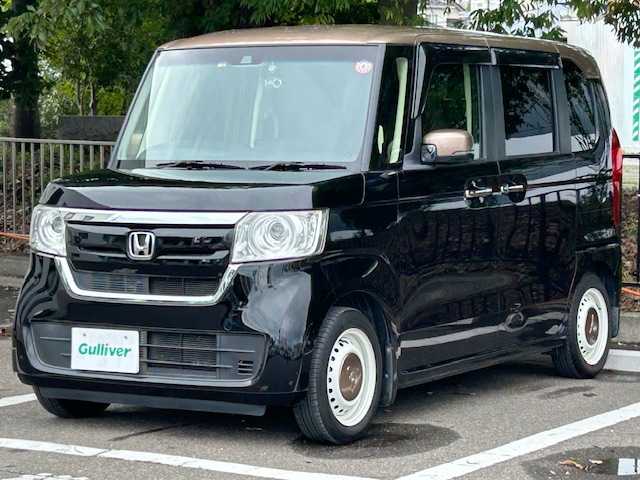 ホンダ Ｎ ＢＯＸ G･L ホンダセンシング カッパーブラウンスタイル 宮城県 2018(平30)年 3.2万km クリスタルブラックパール ホンダセンシング/・アダブティブクルーズコントロール/・レーンキープアシスト/・衝突軽減システム/アルパインSDナビ/フルセグTV/Bluetooth/両側パワースライドドア/前後ドライブレコーダー/純正ビルトインETC/純正LEDヘッドライト/オートライト/プッシュスタート/横滑り防止装置/アンチロックブレーキシステム/ベンチシート