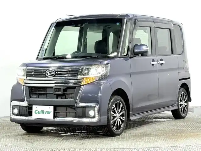 ダイハツ タント カスタム X トップED SAⅡ 大阪府 2016(平28)年 1.1万km メテオライトグレーイリュージョナルP 純正ナビ(地デジ/CD再生) バックカメラ ETC 両側スライドドア ハーフレザー 衝突軽減 レーンアシスト アイドリングストップ スマートキー プッシュスタート ワンオーナー