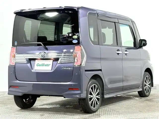 ダイハツ タント カスタム X トップED SAⅡ 大阪府 2016(平28)年 1.1万km メテオライトグレーイリュージョナルP 純正ナビ(地デジ/CD再生) バックカメラ ETC 両側スライドドア ハーフレザー 衝突軽減 レーンアシスト アイドリングストップ スマートキー プッシュスタート ワンオーナー
