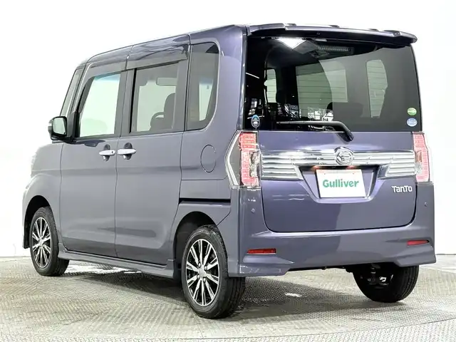 ダイハツ タント カスタム X トップED SAⅡ 大阪府 2016(平28)年 1.1万km メテオライトグレーイリュージョナルP 純正ナビ(地デジ/CD再生) バックカメラ ETC 両側スライドドア ハーフレザー 衝突軽減 レーンアシスト アイドリングストップ スマートキー プッシュスタート ワンオーナー