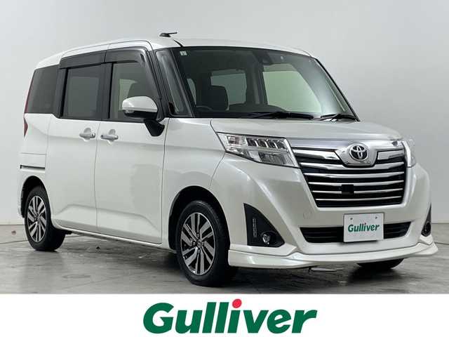 トヨタ ルーミー カスタムG S 道央・札幌 2017(平29)年 3.1万km パールホワイトⅢ ・社外ＳＤナビ（ＣＤ、ＤＶＤ）/・フルセグＴＶ/・両側パワースライドドア/・ワンオーナー/・衝突軽減ブレーキ/・クルーズコントロール/・車線逸脱警報/・先行車発信通知/・フロントフォグランプ/・ワイパーデアイサー/・純正エンジンスターター/・スペアキー/・スマートキー