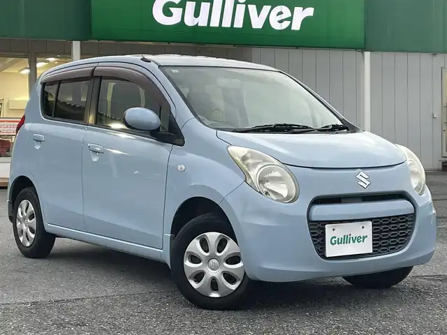 スズキ アルト G 千葉県 2013(平25)年 5.8万km エアブルーメタリック ワンオーナー/純正CDオーディオ/キーレスキー/ヘッドライトレベライザー/電動格納ドアミラー/ドアバイザー/新車時保証書/取扱説明書/スペアキー