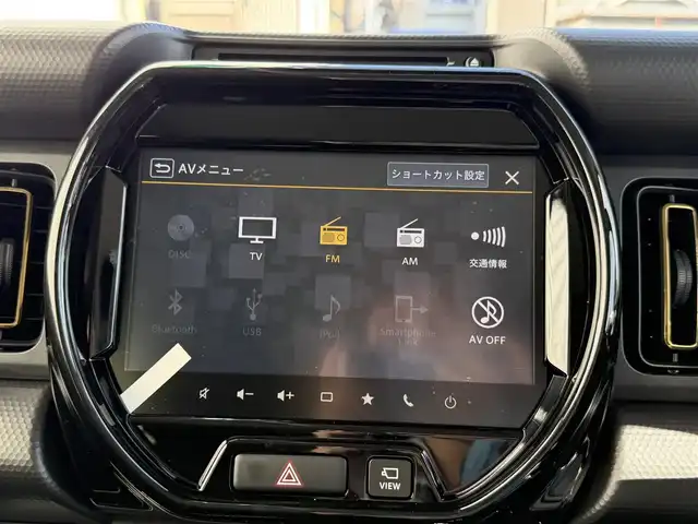 スズキ ハスラー HYBRID X 大阪府 2025(令7)年 0.1千km デニムブルー ガンメタリック 2トーン 全方位モニター付きナビゲーション　フルセグTV　Bluetooth　DVD　スズキセーフティサポート　レーダークルーズコントロール　シートヒーター　オートライト　LEDヘッドライト　スマートキー2本　プッシュスタート　