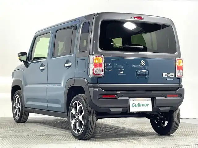 スズキ ハスラー HYBRID X 大阪府 2025(令7)年 0.1千km デニムブルー ガンメタリック 2トーン 全方位モニター付きナビゲーション　フルセグTV　Bluetooth　DVD　スズキセーフティサポート　レーダークルーズコントロール　シートヒーター　オートライト　LEDヘッドライト　スマートキー2本　プッシュスタート　