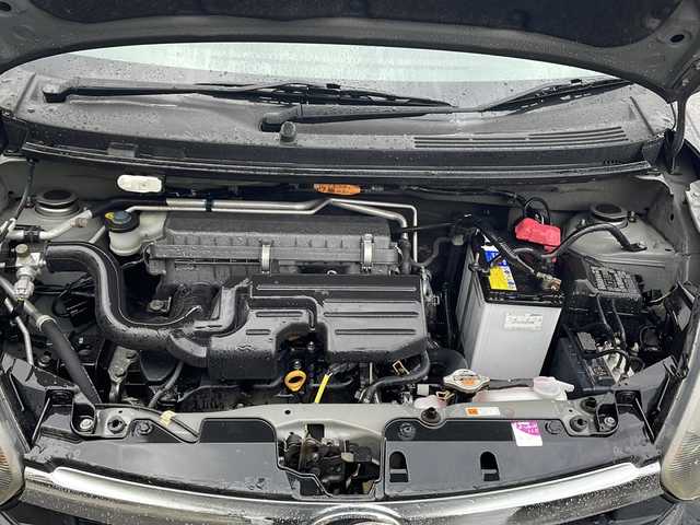 ダイハツ ミラ イース Xf SA 福島県 2014(平26)年 9.6万km ブラックマイカメタリック 4WD ナビ フルセグTV Bluetooth 衝突被害軽減ブレーキ ETC 横滑り防止機能 リモコンキー スペアキー フロアマット ドアバイザー 社外アルミホイール アイドリングストップ