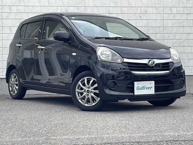ダイハツ ミラ イース Xf SA 福島県 2014(平26)年 9.6万km ブラックマイカメタリック 4WD ナビ フルセグTV Bluetooth 衝突被害軽減ブレーキ ETC 横滑り防止機能 リモコンキー スペアキー フロアマット ドアバイザー 社外アルミホイール アイドリングストップ