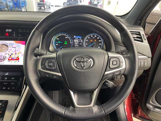 トヨタ ハリアー ハイブリッド プログレス メタル&レザーP 道央・札幌 2017(平29)年 3万km ダークレッドマイカメタリック ・４ＷＤ/寒冷地仕様　/・ＪＢＬサウンドシステム　/・純正メーカーナビ/・CD/DVD/SD/USB/AUX/BT/フルセグTV/・トヨタセーフティーセンス　/・プリクラッシュセーフティー　/・レーダークルーズコントロール　/・パワーバックドア　/・パノラミックビューモニター　/・オートハイビーム/三眼LEDライト/・ワイパーデアイサー/・ビルトインETC/・ステアリングスイッチ/・レザーシート/・シートヒーター/パワーシート/・ベンチレーションシート/・シートポジションメモリー/・純正エンジンスターター/・スマートキー/スペアキー/カードキー/・MTモード付AT/・ドアバイザー