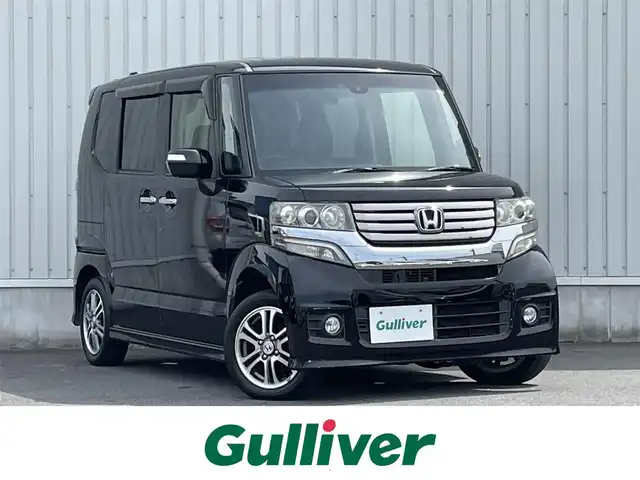 ホンダ Ｎ ＢＯＸ カスタム G SSパッケージ 神奈川県 2014(平26)年 4.5万km スマートブラック 純正7型ナビ/バックカメラ　 /両側パワースライドドア　/ETC  /スマートキー /プッシュスタート　/ベンチシート　/フルフラットシート　/横滑り防止装置　/衝突軽減システム　/パワーステアリング　/パワーウィンドウ/ABS/オートライト/オートマチックハイビーム/Wエアバック/カーテンエアバック/純正フロアマット/USB入力端子/誤発進抑制機能/スーパーUVカットフロントガラス/IRカットフロントウィンドウ・フロントドアガラス