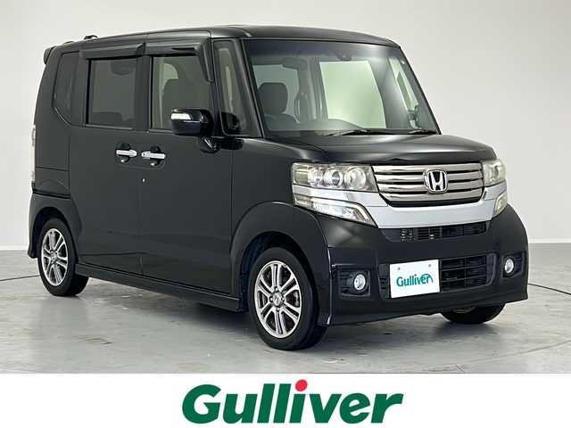 ホンダ Ｎ ＢＯＸ カスタム G SSパッケージ 茨城県 2014(平26)年 4.5万km スマートブラック 純正7型ナビ/バックカメラ　 /両側パワースライドドア　/ETC  /スマートキー /プッシュスタート　/ベンチシート　/フルフラットシート　/横滑り防止装置　/衝突軽減システム　/パワーステアリング　/パワーウィンドウ/ABS/オートライト/オートマチックハイビーム/Wエアバック/カーテンエアバック/純正フロアマット/USB入力端子/誤発進抑制機能/スーパーUVカットフロントガラス/IRカットフロントウィンドウ・フロントドアガラス