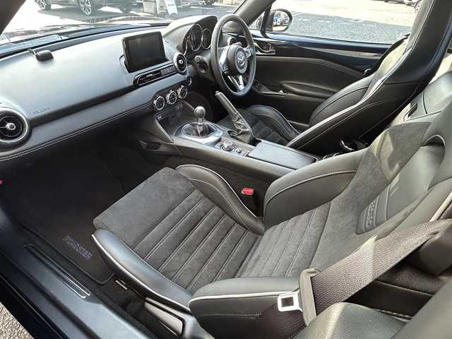 マツダ ロードスター ＲＦ RS 福岡県 2022(令4)年 1.3万km ディープクリスタルブルーマイカ ワンオーナー/純正7インチナビ/　（AM/FM/Bluetooth/CD/DVD/フルセグTV）/BOSEプレミアムサウンド/アイアクティブセンス/・車線逸脱警報/・横滑り防止/・交通標識認証/・ドライバーアテンションアラート/・スマートシティブレーキアシスト/・ブラインドスポットモニター/・レーンアシスト/社外BBS17インチアルミホイール/Bremboキャリパー/RECAROシート/シートヒーター/ビルトインETC/防眩ミラー/USB端子×2/プッシュスタート/純正フロアマット/スペアキー×1/保証書/取扱説明書/ナビ取扱説明書