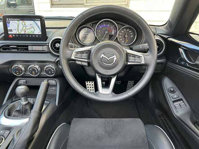 マツダ ロードスター ＲＦ RS 福岡県 2022(令4)年 1.3万km ディープクリスタルブルーマイカ ワンオーナー/純正7インチナビ/　（AM/FM/Bluetooth/CD/DVD/フルセグTV）/BOSEプレミアムサウンド/アイアクティブセンス/・車線逸脱警報/・横滑り防止/・交通標識認証/・ドライバーアテンションアラート/・スマートシティブレーキアシスト/・ブラインドスポットモニター/・レーンアシスト/社外BBS17インチアルミホイール/Bremboキャリパー/RECAROシート/シートヒーター/ビルトインETC/防眩ミラー/USB端子×2/プッシュスタート/純正フロアマット/スペアキー×1/保証書/取扱説明書/ナビ取扱説明書